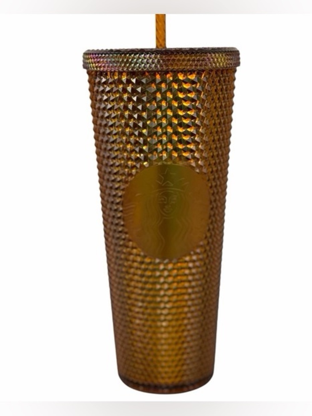 Starbucks 50th Anniversary Grande 24oz Honeycomb Copper Gold Studded Tumbler
